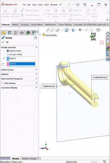 Split Pin (Cotter Pin) Sweep Design in SolidWorks | Quick Tutorial #shorts