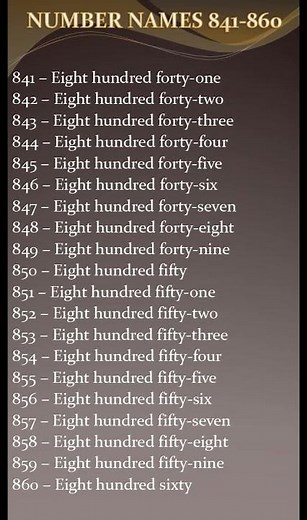 Number Names 801 to 900 | Learn Numbers in Words | Smart Study Hub