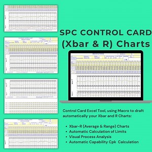 Excel SPC Kontrollkarten-Generator | Automatisierte xquer R-Wandtafel (Digital) - Etsy.de