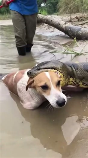 anaconda vs dog #dog