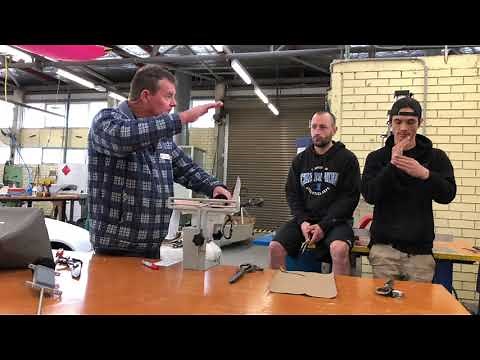 EzeSharp Blade Sharpener with wedge attachment at Balga Tafe