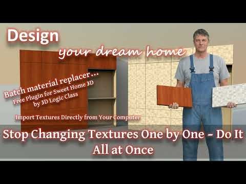 Stop Changing Textures One by One. Do It All at Once. "Batch material replacer" for Sweet Home 3D