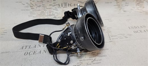 Aged Black Steampunk Engineer Goggles With Double Extension Rings