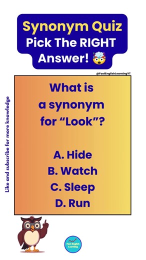 🔥 99% GET THIS SYNONYM WRONG! 😱🧠 | Can You Pick the RIGHT Answer? #shorts