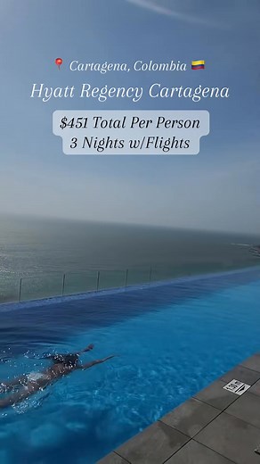 Cartagena, Colombia 🌴 Stay at the luxurious Hyatt Regency Cartagena — breathtaking ocean views, rooftop infinity pools, and all the Caribbean vibes you need 😍 📅 Travel in January ✈️ Prices vary based on airport & dates #fyp #travel #cartagena #tiktoktravel #hyattregency | Tracia Jones