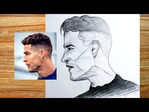 How to draw Cristiano Ronaldo in the easiest way?