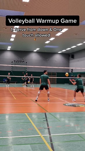 Here’s a fun volleyball warmup game for your next team practice 🏐🔥 #volleyball #haikyuu #warmup #game #baggertennis #tennis #passing #attack #viral