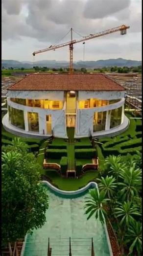 Epic 100x Island Mansion Build! From ocean to luxury paradise 🏝️🏗️ #luxury #timelapse #build