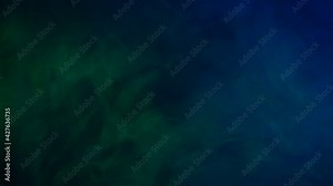 Abstract green and blue smoke in slow motion. Smoke, Cloud of cold fog in light spot background.