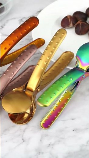 It's easier to open chestnuts with a chestnut clip!