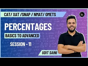 Percentages Part - 11 | Basic to Advanced | QA - Arithmetic | Udit Saini #cat2024