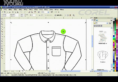 CorelDraw X4实例教学_powertrace服装