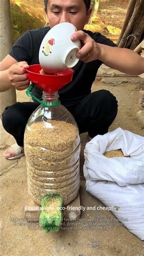 Plastic Bottle Feeder: Upcycle It 💡 #rurallife #diytools