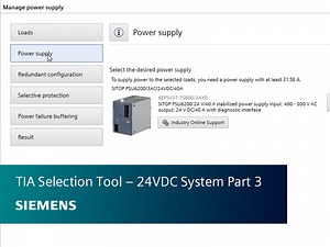 TIA Selection Tool – 24VDC System Part 3