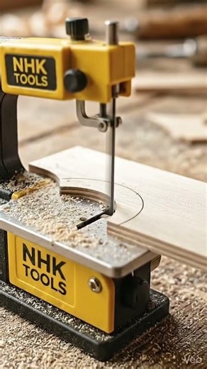 NHK Mini Scroll Saw Module – Tiny Tool Cutting Perfect Shapes 🪵⚡ #Shorts #minitools #trending #viral