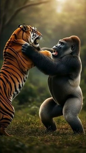 Gorilla vs Tiger – Real Fight Moment