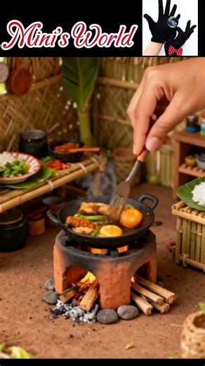 This Miniature Kitchen Makes REAL Food! 🤯 Tiny Cooking Magic #miniature #shorts #cute