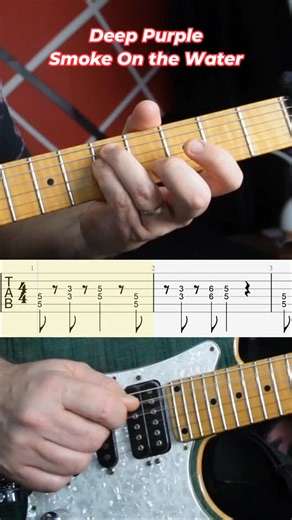 1.1K reactions · 139 shares | #Tutorial Deep Purple - Smoke On The Water #guitartutorial #guitarcover #electricguitar #learnmontiktok #guitarlesson #guitartok #skullstrings #fyp #popularsong #DeepPurple #SmokeOnTheWater #ritchieblackmore #rocksong #riffguitar #riffrock | Tony GALDI | Facebook