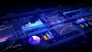 Business and market data analysis and reports, Digital data graph processing investment and business statistics, Market data and Infographics animation, with infographics background