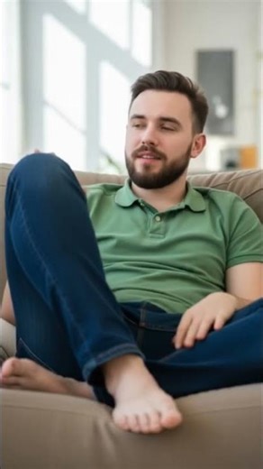 Coworker goes barefoot during a meeting