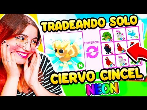 SOLO TRADEO *CIERVO CINCEL NEÓN* POR 24 HORAS *INCREÍBLE LO QUE ME OFRECEN* en ADOPT ME de ROBLOX 😱