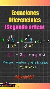 💡️ Solve a 2nd Order Differential Equation with constant coefficients | By factoring!