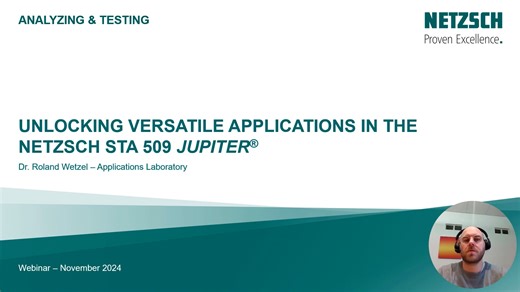 Unlocking Versatile Applications in the NETZSCH STA 509 Jupiter®