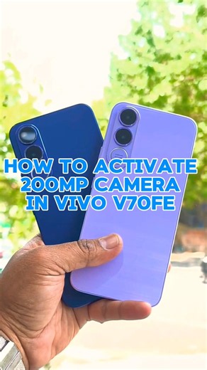 Vivo V70 FE: How to Activate 200MP Camera? 📸🔥 #Shorts #mobilephotography #cameratest #perfectcamera