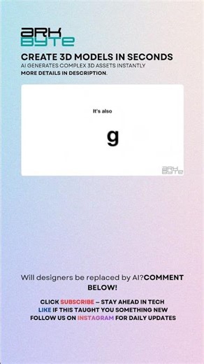 Create 3D models in seconds using AI