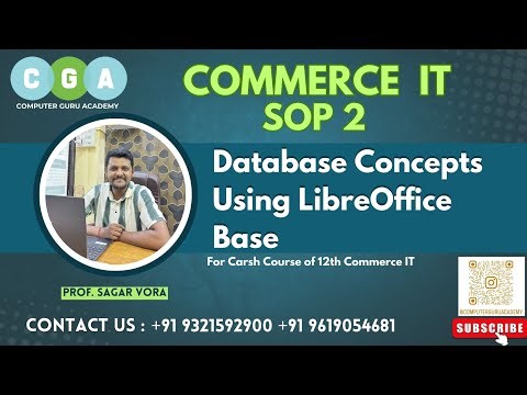 12th IT Commerce Practical Guidance | SOP 2 Database Concepts using LibreOffice Base 📝