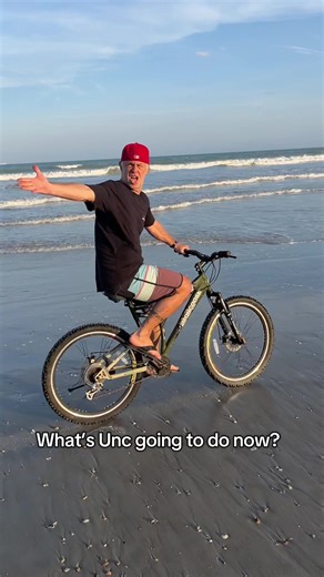 What’s Unc up to now? #unc #beach #bike #funny | bike