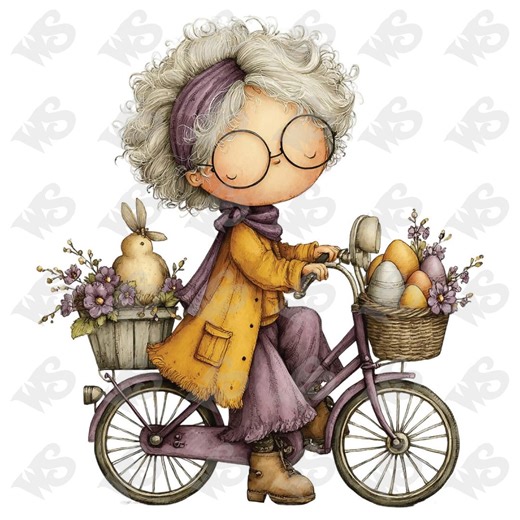 Whimsical Easter Old Lady 2 Clipart: Whimsical Graphics (digital Download - 15 JPG Files) - Etsy