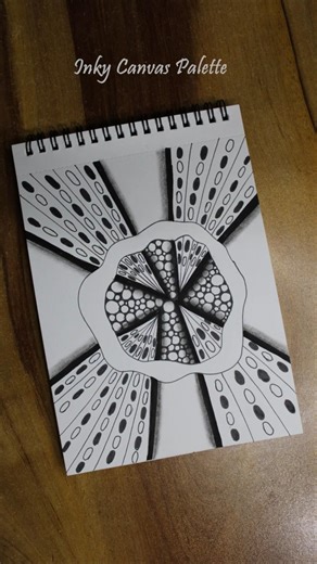 Abstract Floral Illusion with Circles & Triangles 🗓️ Day 120 | Inky Canvas Palette