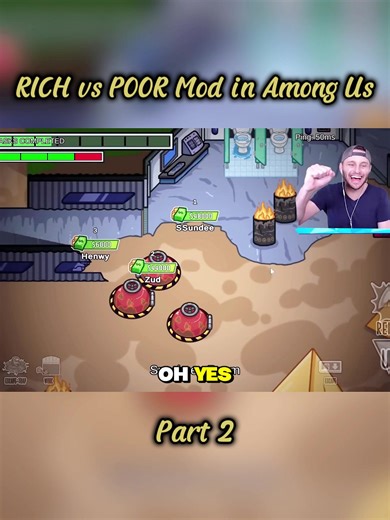 RICH vs POOR Mod in Among Us - Part 2 #SSundee #rich #poor #amongus