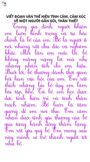 Tập làm văn lớp 4 Tuần 19 Viết đoạn văn thể hiện tình cảm, cảm xúc với một người gần gũi, thân thiết Đoạn 2 | Video bài giảng Tiểu học