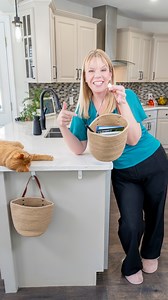 987K views · 18K reactions | Flat surfaces always cluttered? If you have ADHD, try this simple hack—hang baskets where you usually drop stuff! Toss items in during the day, then empty the basket at night.  Want more ADHD home hacks? Click here: https://youtu.be/ah_frjWMUIM #clutterbug #ADHDHacks #SimplifyYourLife #EasyOrganizing | ClutterBug | Facebook