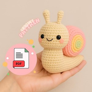 Tiny Snail Crochet Pattern PDF, Amigurumi Snail Tutorial, Easy DIY Plush Toy, Instant Download - Etsy