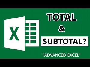 JIFUNZE EXCEL ADVANCED | TOTAL & SUBTOTAL