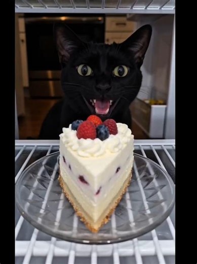 Who did it? 👀🍰 #echospicey #funnyanimals #funnyvideo #animalshorts #funnypets #shorts #cat #dog