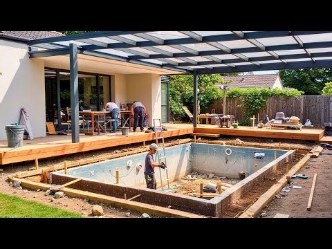 Young Couple Builds LUXURY BACKYARD with Swimming Pool | Start to Finish by ‪@aladdinjammal‬