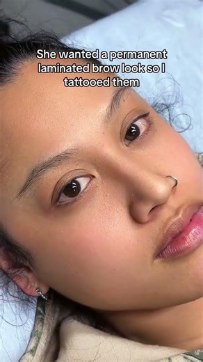 Nano brows can give you a laminated look! Theyre semi... #Shorts #apollobeautystudio