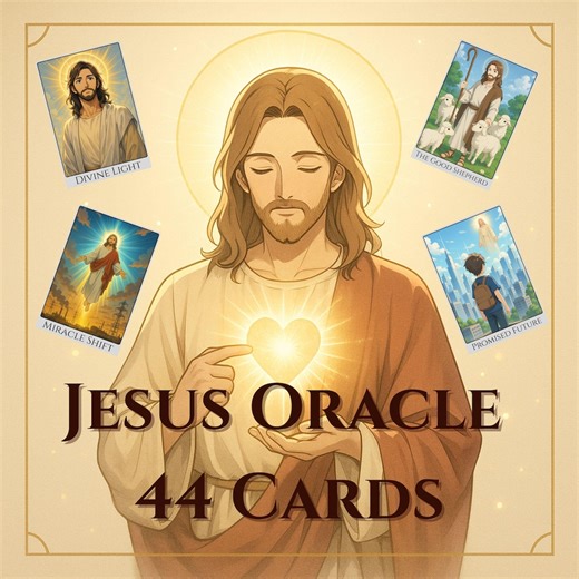 Anime Jesus Oracle Cards | Pastel Manga Spiritual Art (instant Download) - Etsy