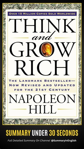 Think and Grow Rich Summary in 30 Seconds 💡 | Napoleon Hill