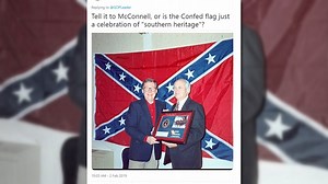 Photo of McConnell in front of Confederate flag resurfaces on social media