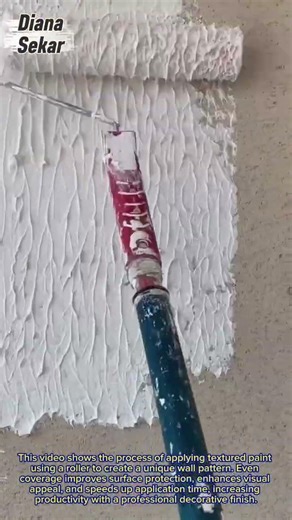 Textured Wall Painting Technique | Creative Roller Finish Process