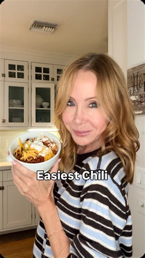 This is my easy chili recipe perfect for a cold winter night or Sunday afternoon watching football. COMMENT: CHILI and I’ll DM you the full recipe. You can make it as mild or spicy as you want by adjusting the chile peppers, chili powder and hot pepper sauce. I love to serve mine with sour cream and cheese on top, and my weakness is putting it all on top of a bed of Fritos. What’s great about this recipe is it makes a big pot, so I always freeze a good portion to enjoy later! INGREDIENTS 1 pound