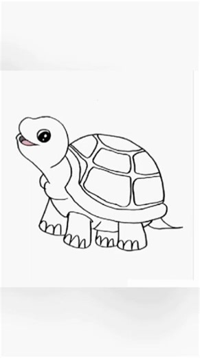 How to Draw a Turtle in 8 Seconds 🐢✨ #shorts