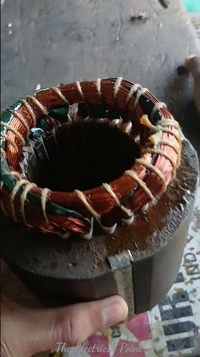 Perfet single phase motor stator winding #winding #motor #stator #electrical