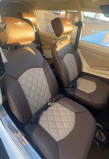 ArtCraft gave this Mooney a classic comeback: ✈️ original factory paint scheme, upgraded seating with Mooney bird headrests, and all-new windows.😎 Timeless profile, modern-day shine. #aviation #mooney #airplane #fyp #viral