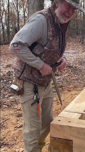 This tool makes timber frame joinery actually fit #woodworking #construction #carpentry